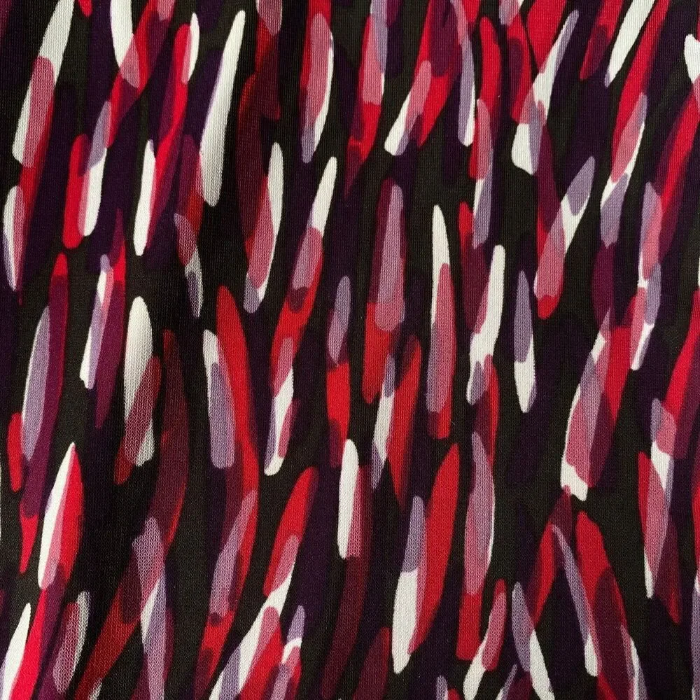 Kenneth Cole Skirt Womens Size L Multicolor Watercolor Print Knit Side Slit NWT